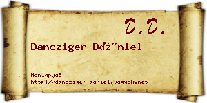 Dancziger Dániel névjegykártya